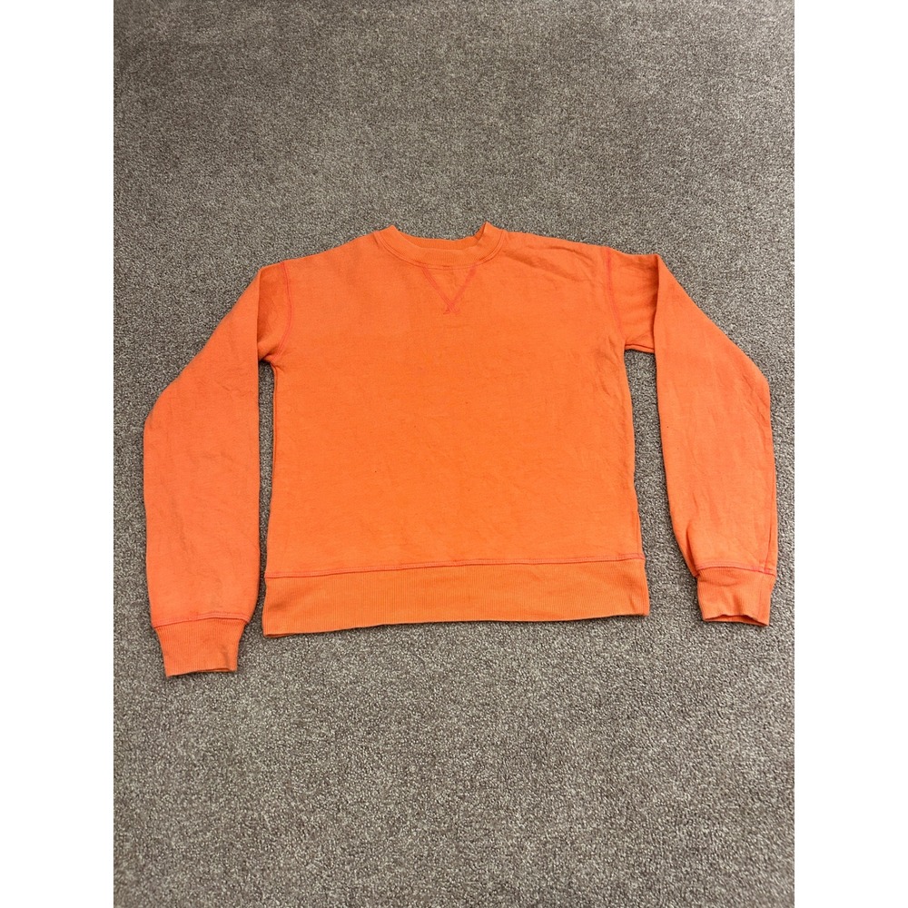 VTG So Crewneck Sweatshirt Womens XS Orange Excellent V-Stitch Fleece Pullover